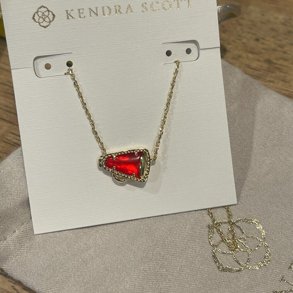 Kendra Scott Cheer Gold Short Pendant Necklace - Picture 1 of 8